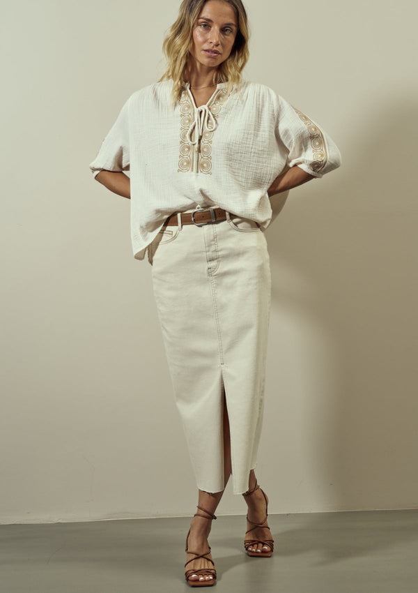 Lora Barca Crepe Bluse von Mos Mosh - Kirsch Fashion